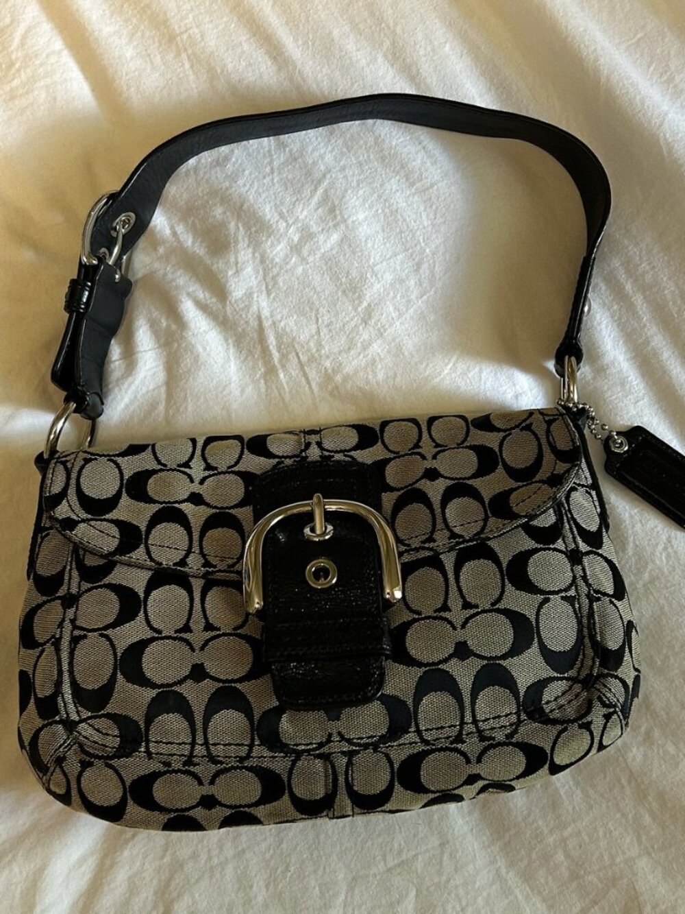Coach Soho signature jacquard flap bag